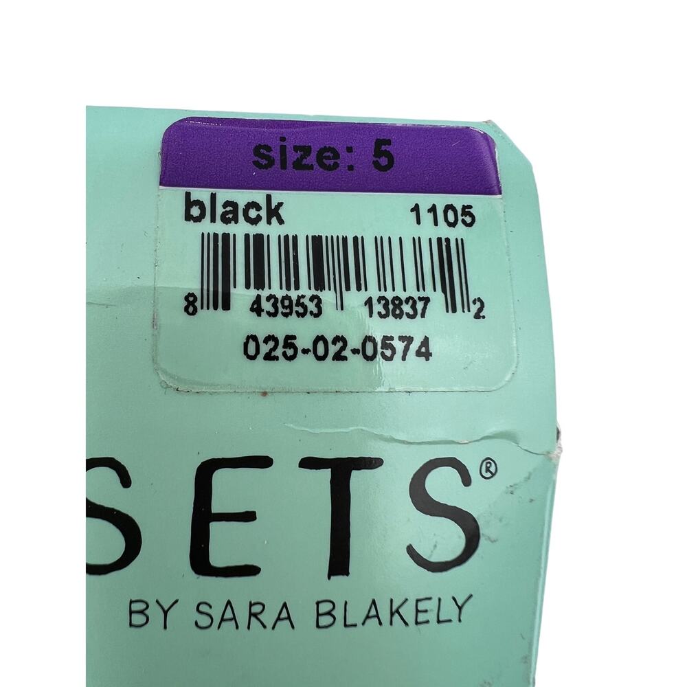 Love Your Assets Sara Blakely Flipside Diamond Shaping Tights Black 1105 Size 5 - Picture 2 of 5
